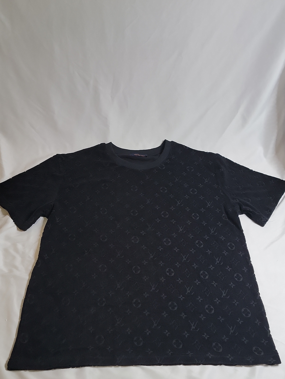 Louis Vuitton Black Monogram French Terry Short Sleeve Tee